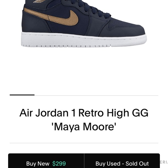 Nike Air Jordan 1 Retro High GG MAYA MOORE SZ 5Y - Picture 13 of 13